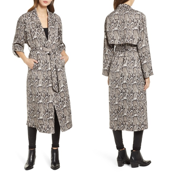 AFRM Jackets & Blazers - AFRM Hendrix Snakeskin Print Duster Vented #2594